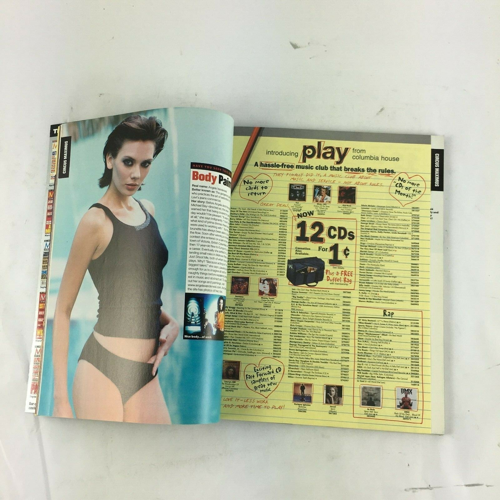 January 2000 Maxim Magazine Tasty! Her Secret Sex Fantasy Snow Balls!