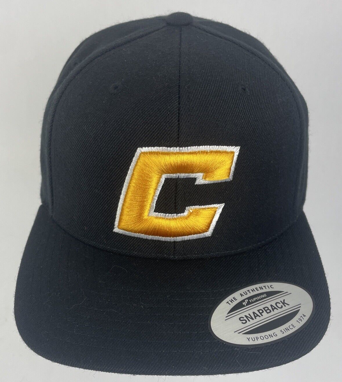 The Classics Yupoong Adjustable Snapback Black Baseball One Size Cap Hat C LOGO