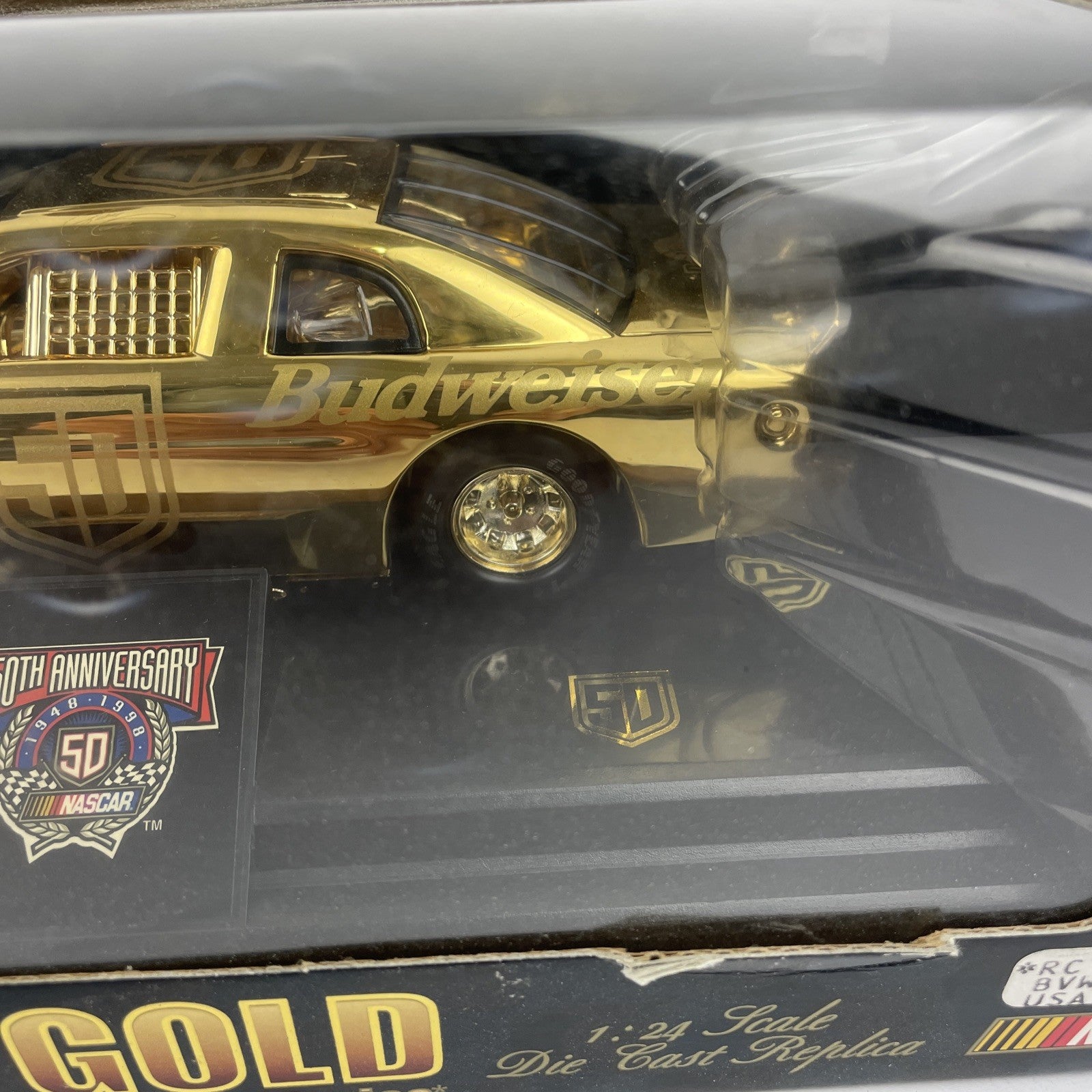 Racing Champions 1:24 "Reflections in Gold" 24k NASCAR 50th Anniversary #50 NOS