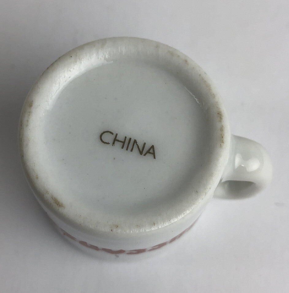 Vintage NFL Mini Coffee Cup Mug TAMPA BAY BUCCANEERS 1.25" Collectible Miniature