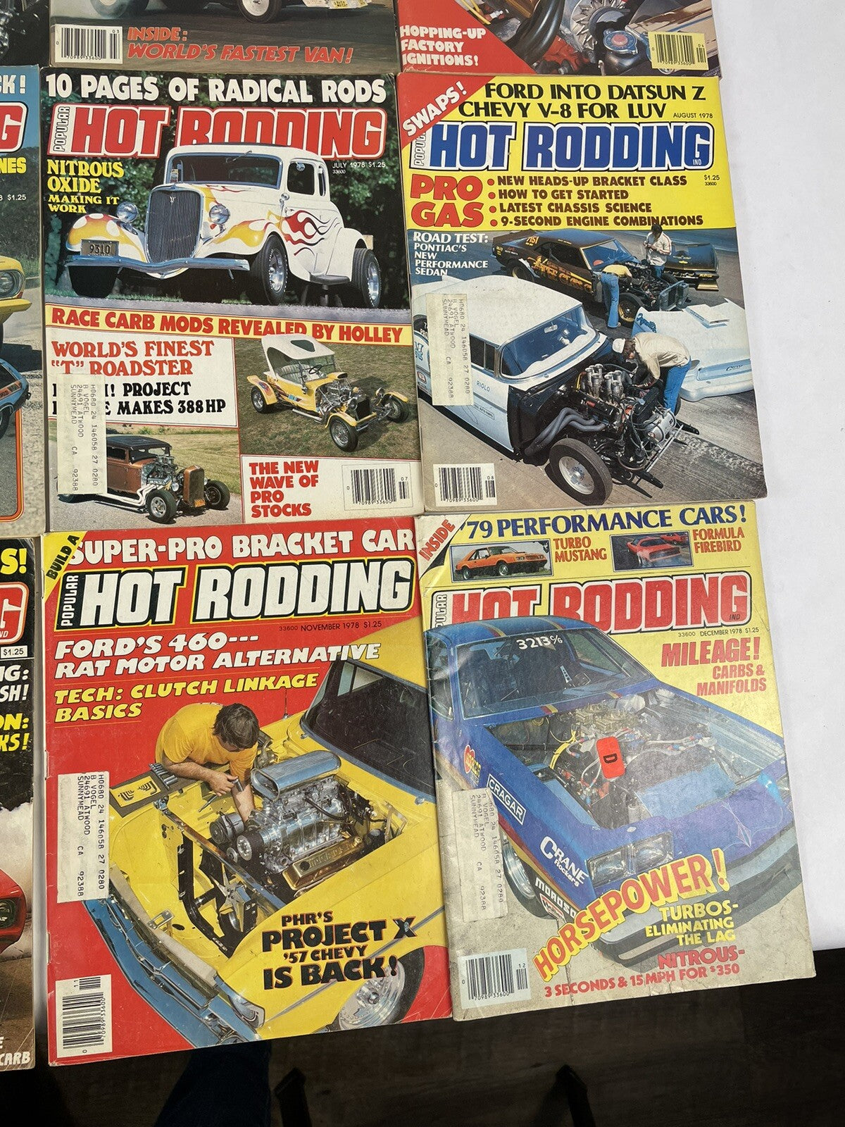 Lot of 12: Hot Rodding MAGAZINES Complete Full Set 12 issues Jan to Dec 1978