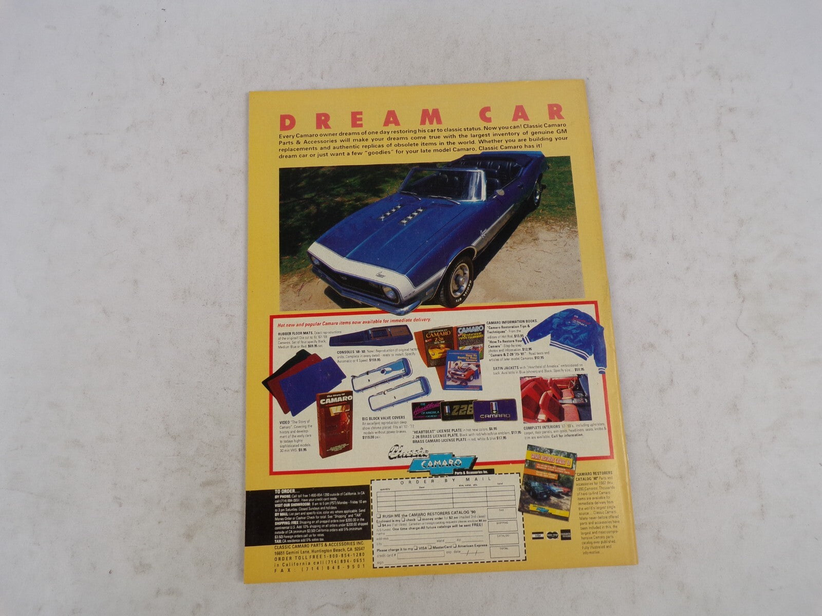 May 1990 All Chevy Special Restoration Buyer's Guide Win A Set Of American Racin