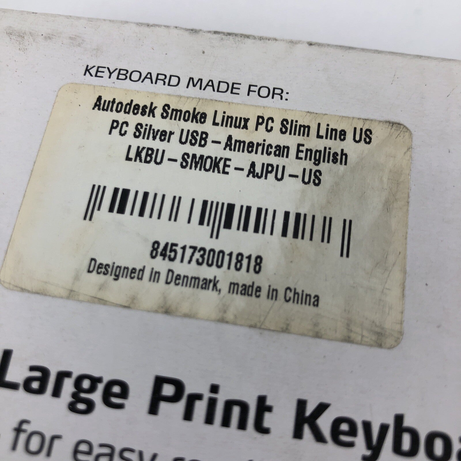 LogicKeyboard Autodesk SMOKE American English Linux / PC Nero Slim Line Keyboard