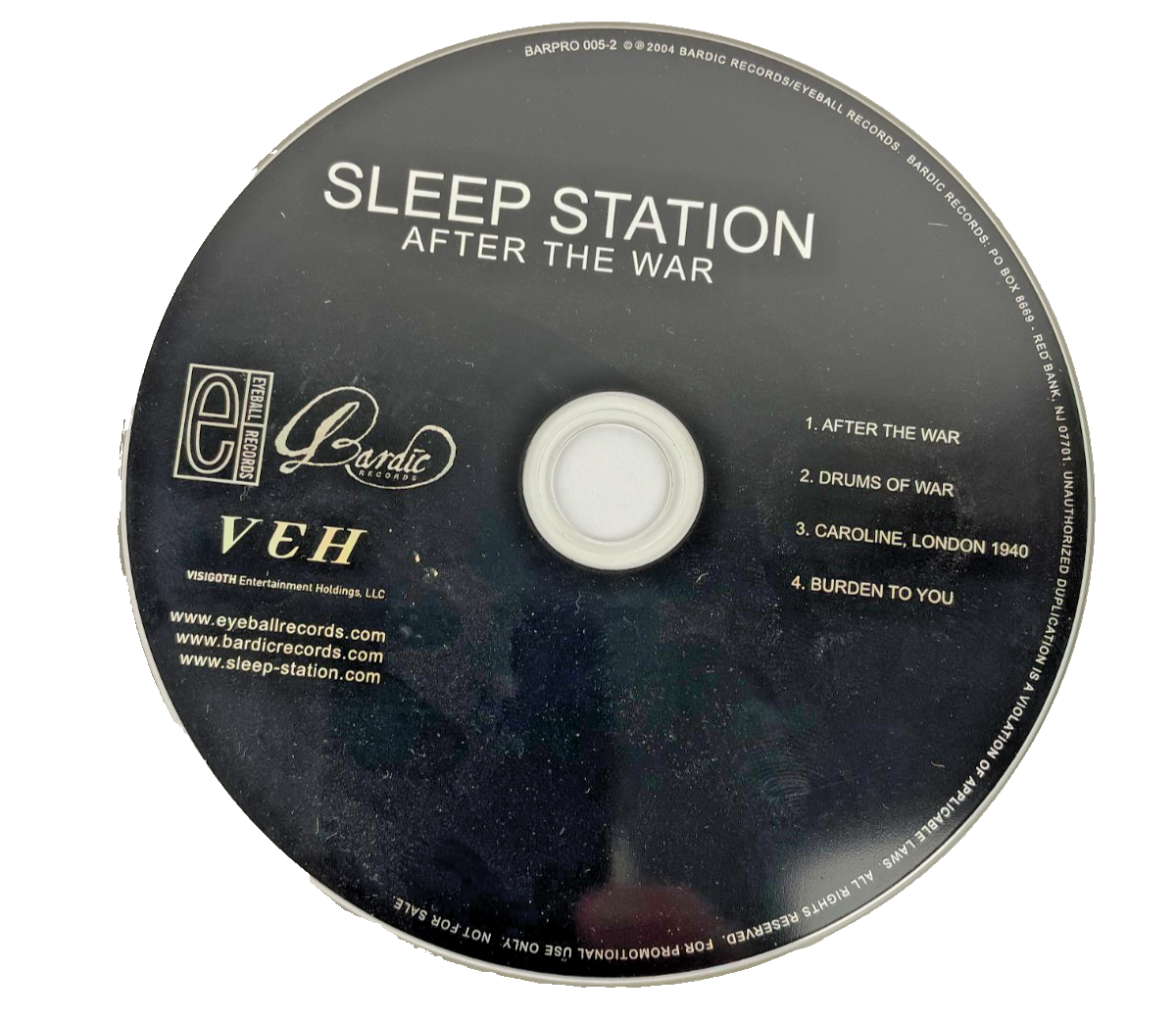 Sleep Station After the War Digital Audio CD Bardic Records 2004