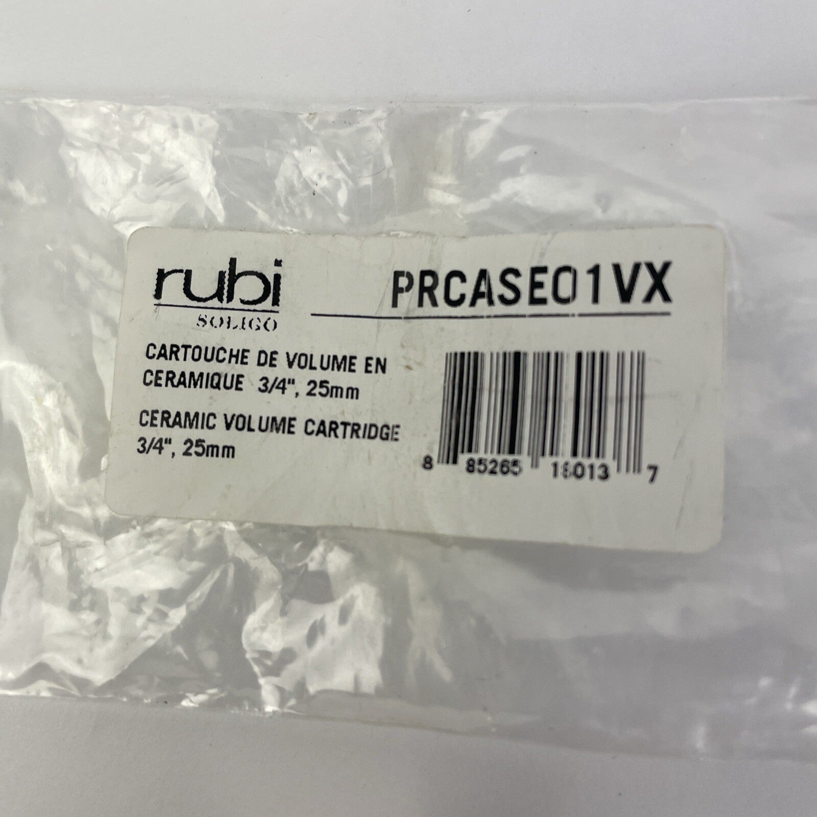 RUBI Soligo Model No. PRCASEO1VX Ceramic Volume Cartridge Control 3/4" 25mm RARE