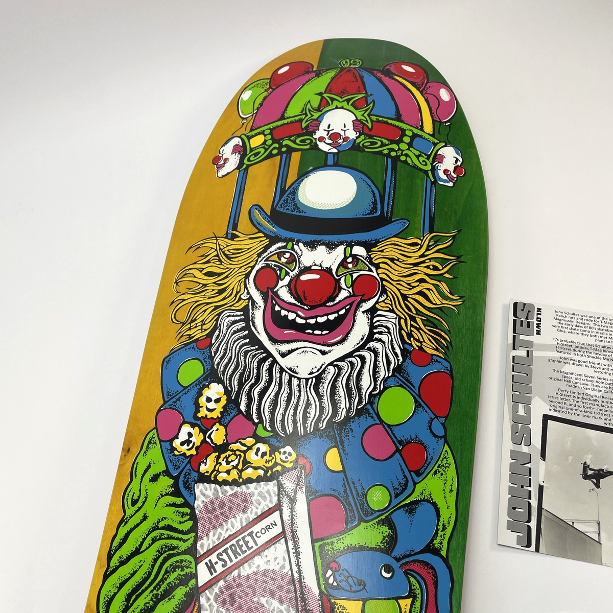 H-Street John Schultes A Series Clown skateboard deck #16 of 136 multicolor veneer