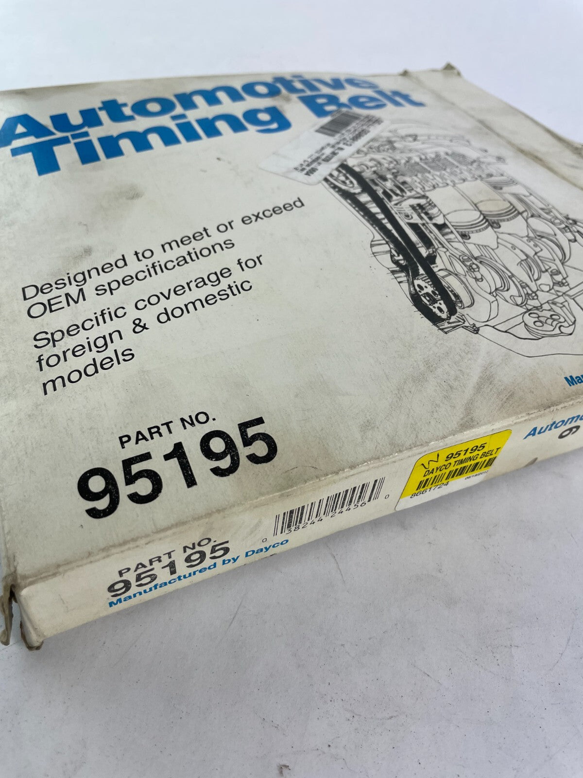Dayco 95195 timing belt OEM automotive engine drive timing belt replacement A11 reinforced rubber belt
