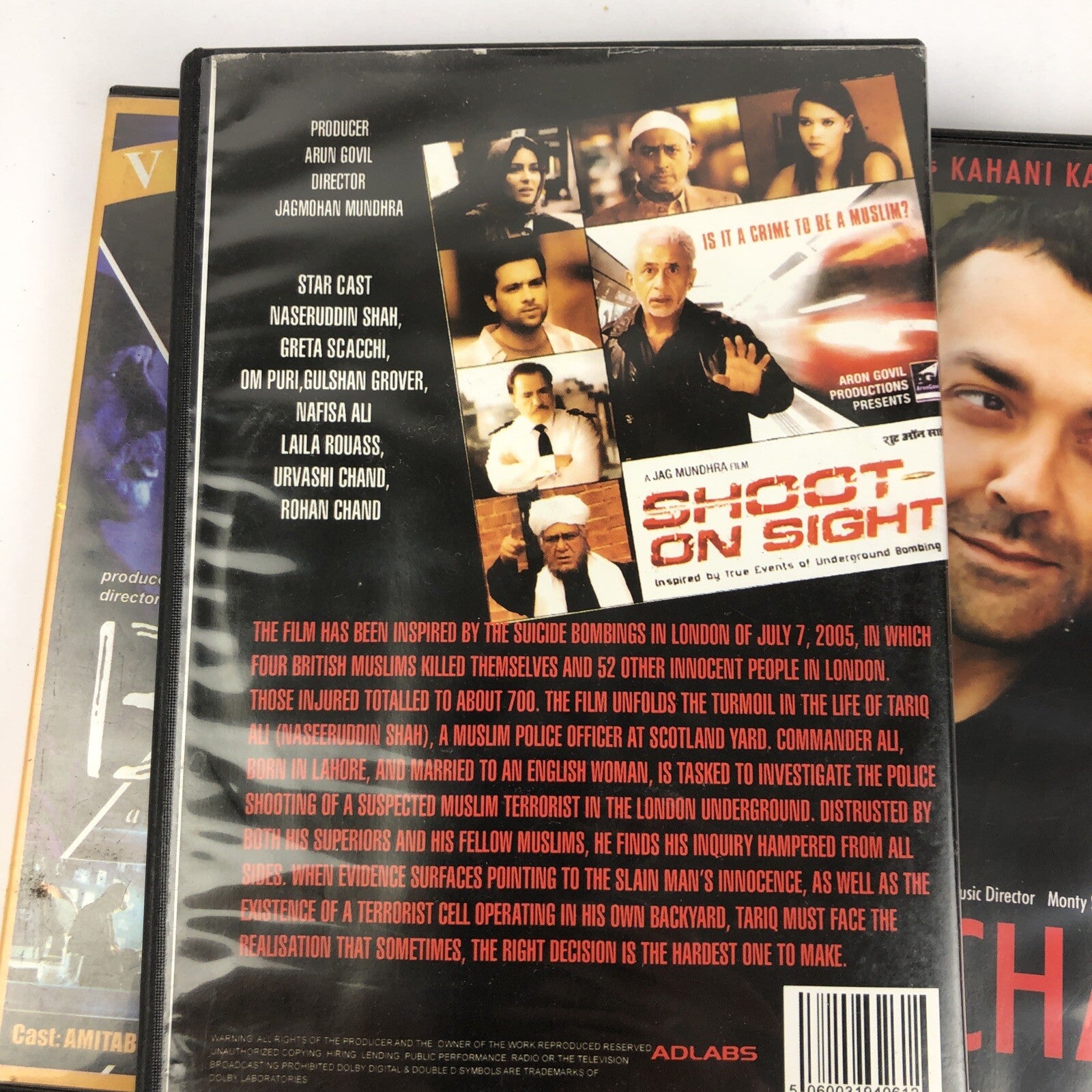 6 x Bollywood DVD + CD MUKHBIIR APNI BOLI APNA DES BLACK CHAMKU MUMBAI MERI JAAN