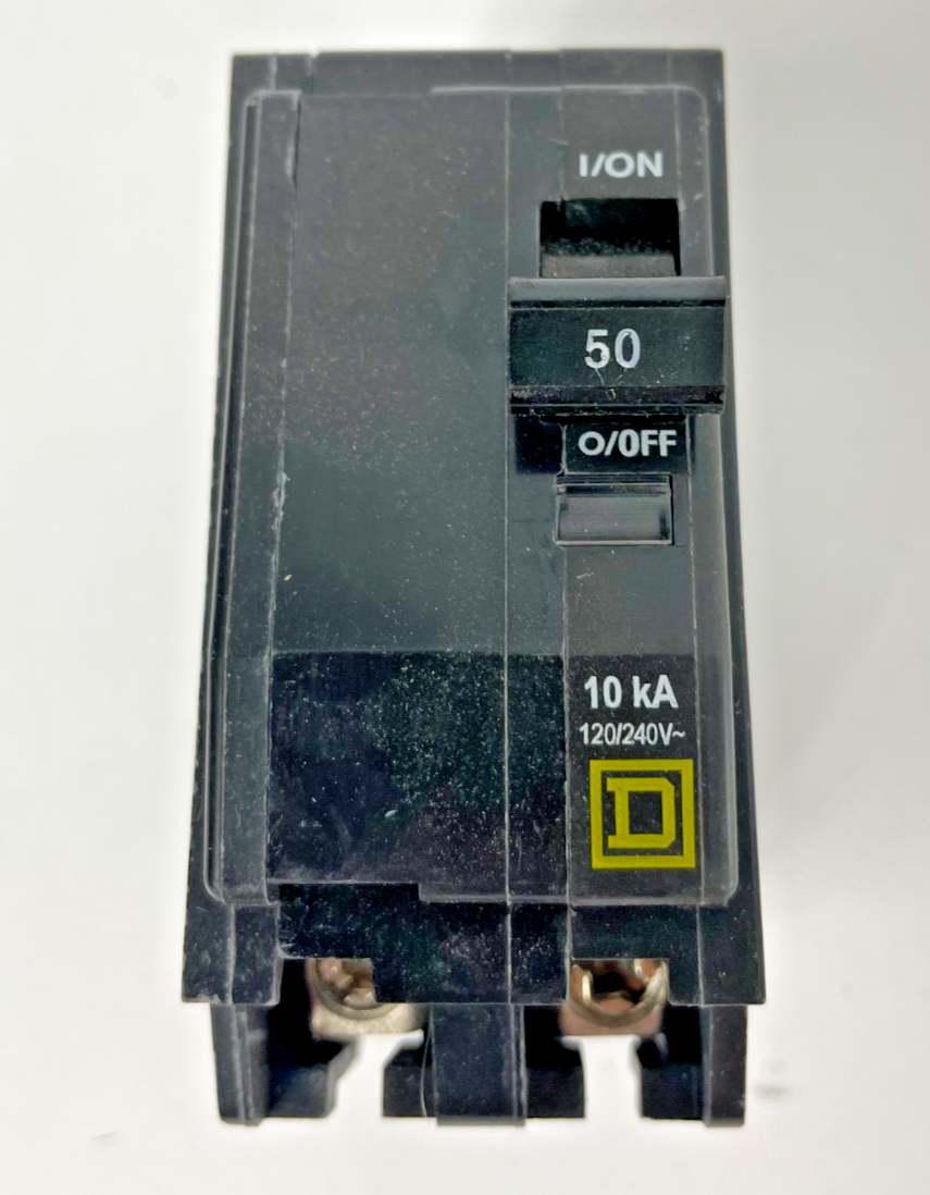 Square D QO250 50 Amp 2-Pole Plug-On Circuit Breaker 120/240V 10kA