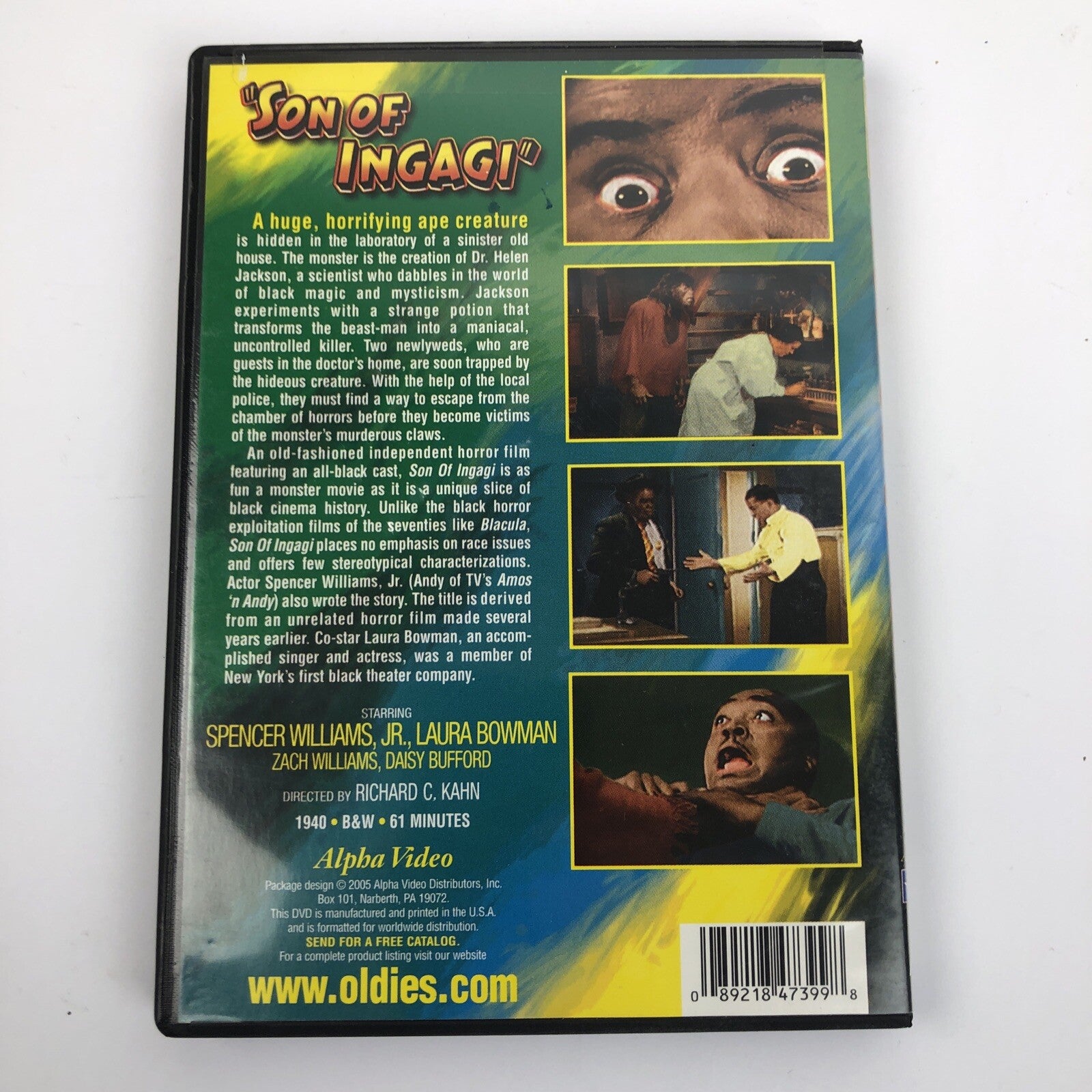 SON OF INGAGI - RARE HORROR FAVORITE DVD Spencer Williams Laura Bowman