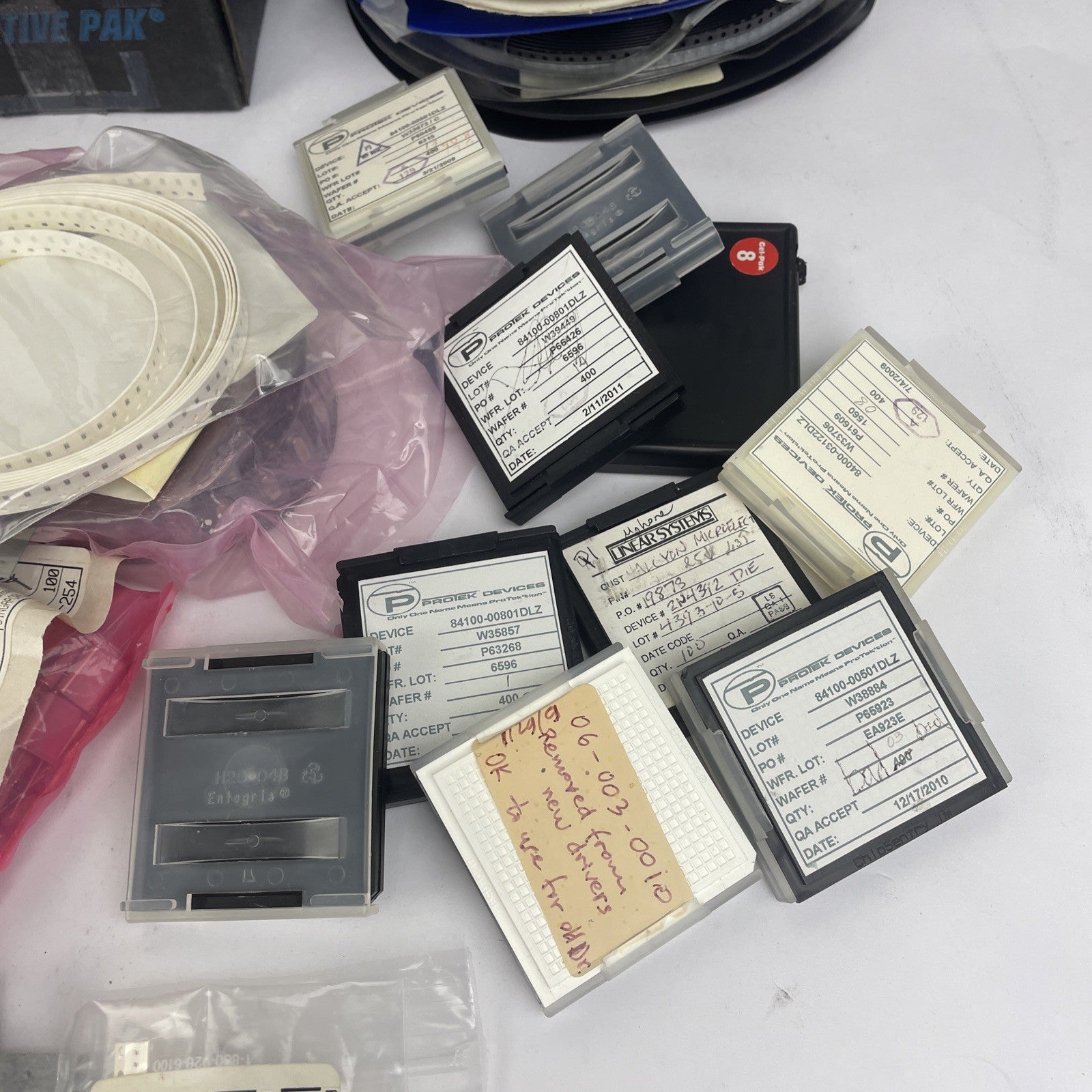 Huge Lot: Digi-Key Coilcraft Inductors Tantalum SMT Caps Xicon Wire Tools Plates