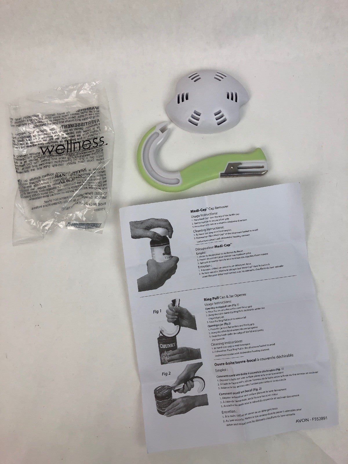 NEW Medi-Cap Cap Remover and Ring Pull Can & Jar Opener SET - Avon Wellness