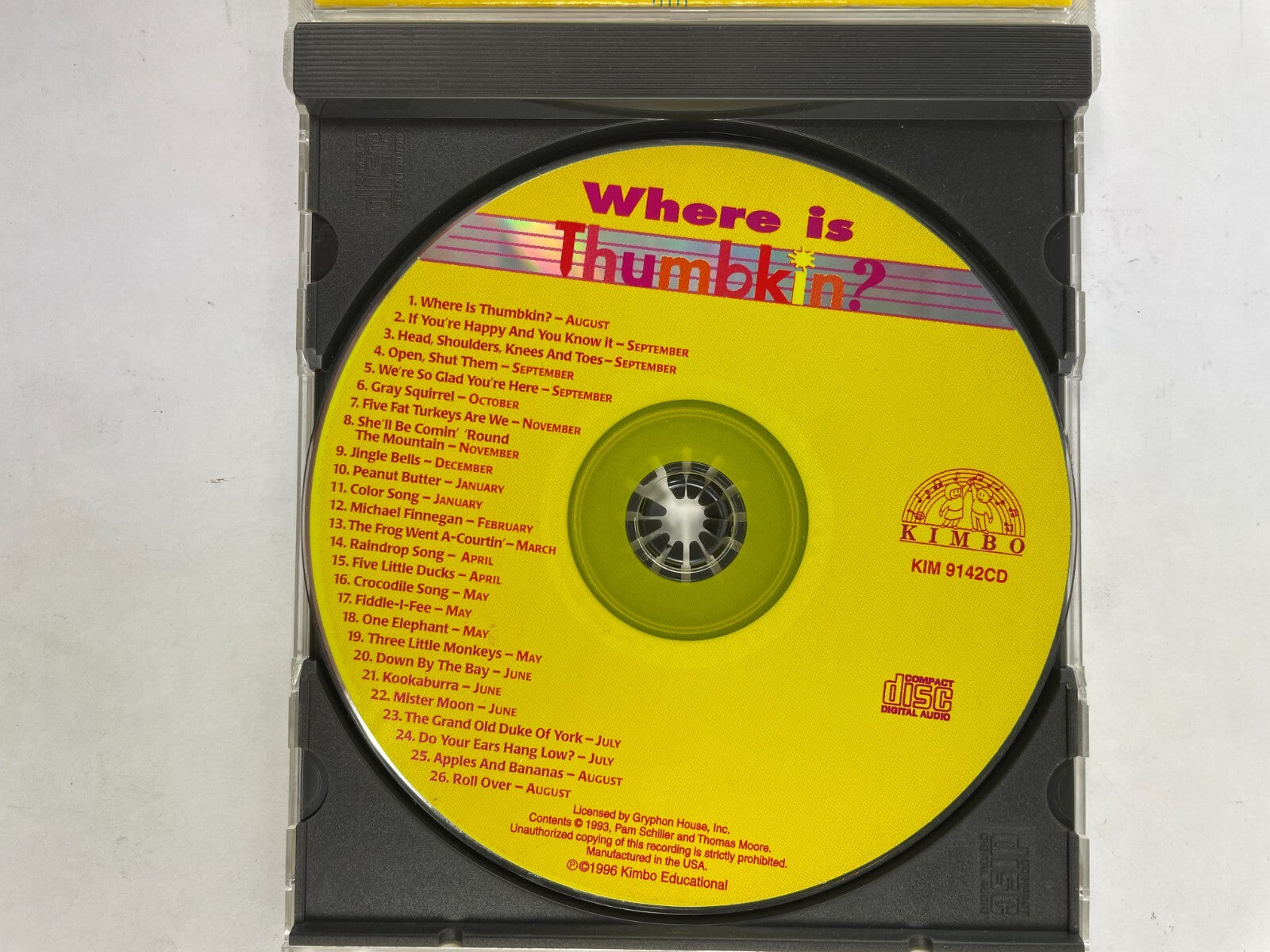 Where Is Thumbkin? If You're Happy And You Know It Head, Shoulders, Knees CD#72
