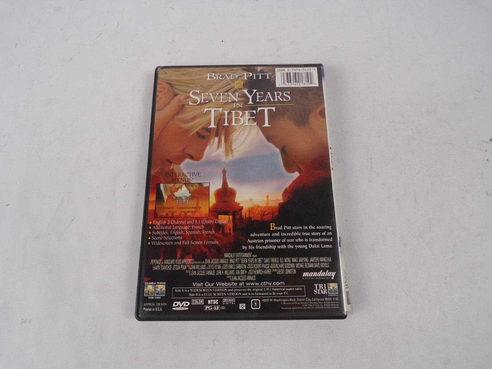 Seven Years In Tibet Brand Pitt "One Of The Year's Best Films" "A PassDVD Movies