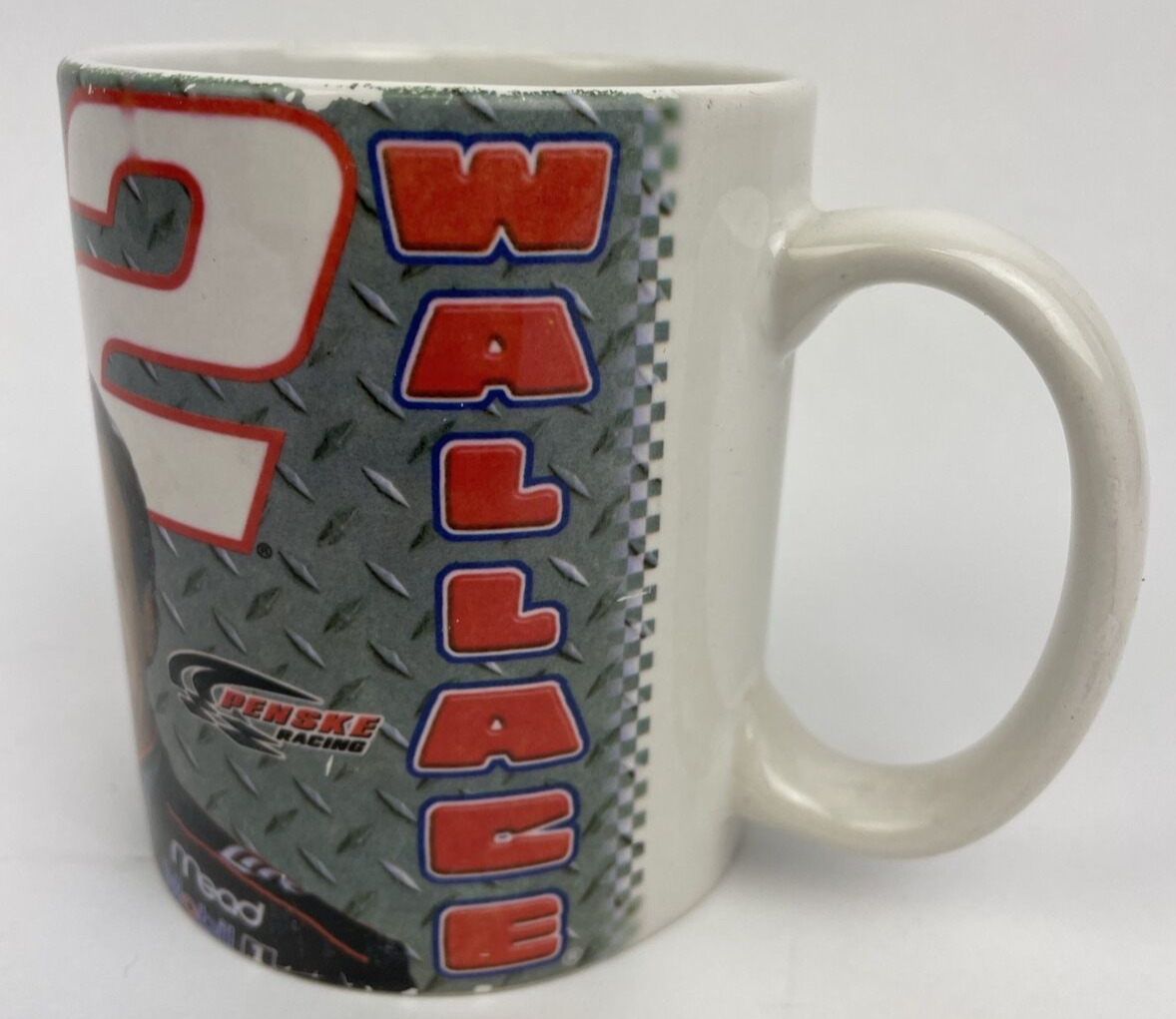 Rare Rusty Wallace #2 Coffee Mug Miller Lite Brewing Ford Penske Nascar - LOOK
