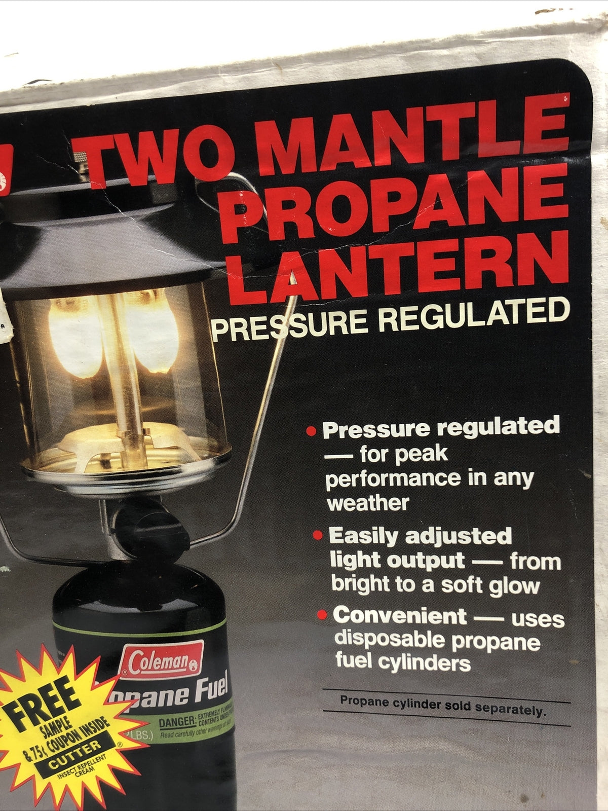 VINTAGE Coleman Two Mantle Propane Camping Lantern MODEL - 5152D700 NOS LOOK