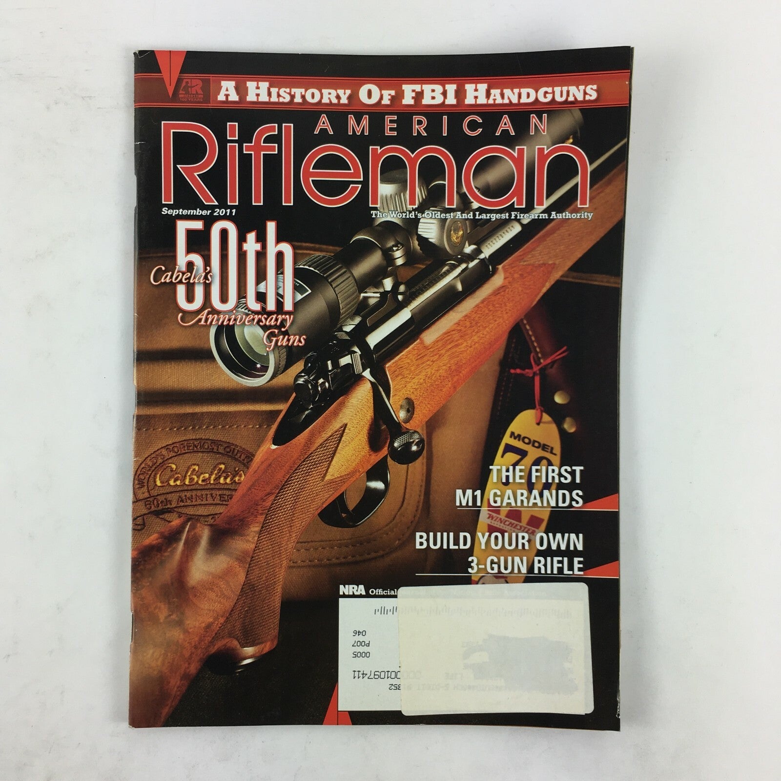 September 2011 American Rifleman Magazine 50thCabelas Anniversary Guns M1Garands