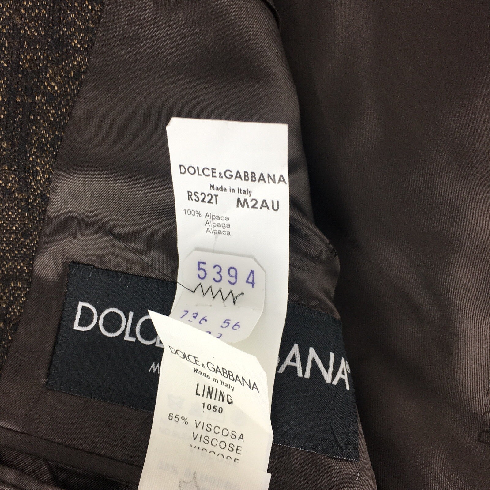 DOLCE & GABBANA - 3 Piece Suit - Alpaca Wool size 44 US 53 IT XL