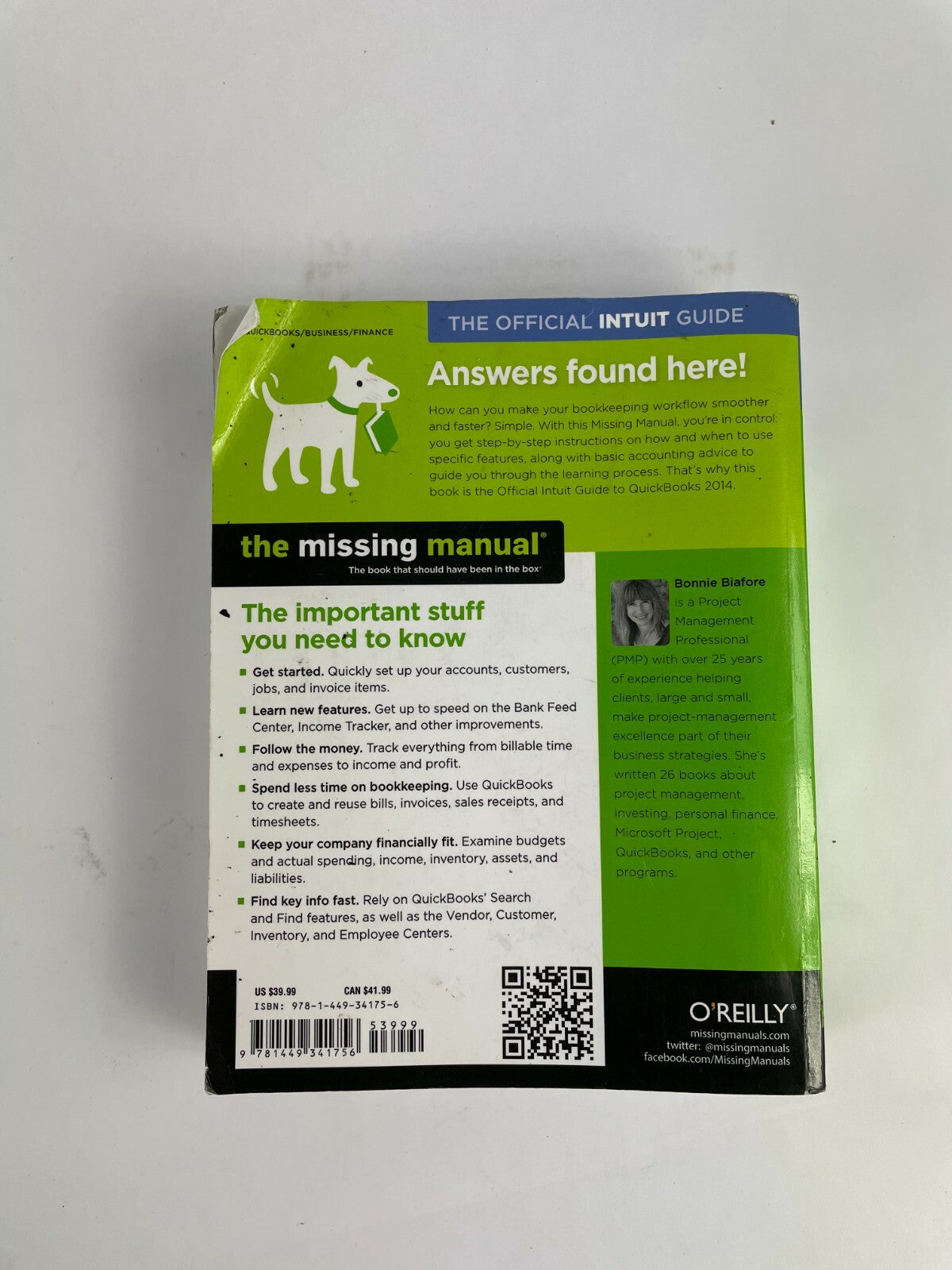 Quick Books 2014 the missing manual The Official Guide Bonnie Biafore