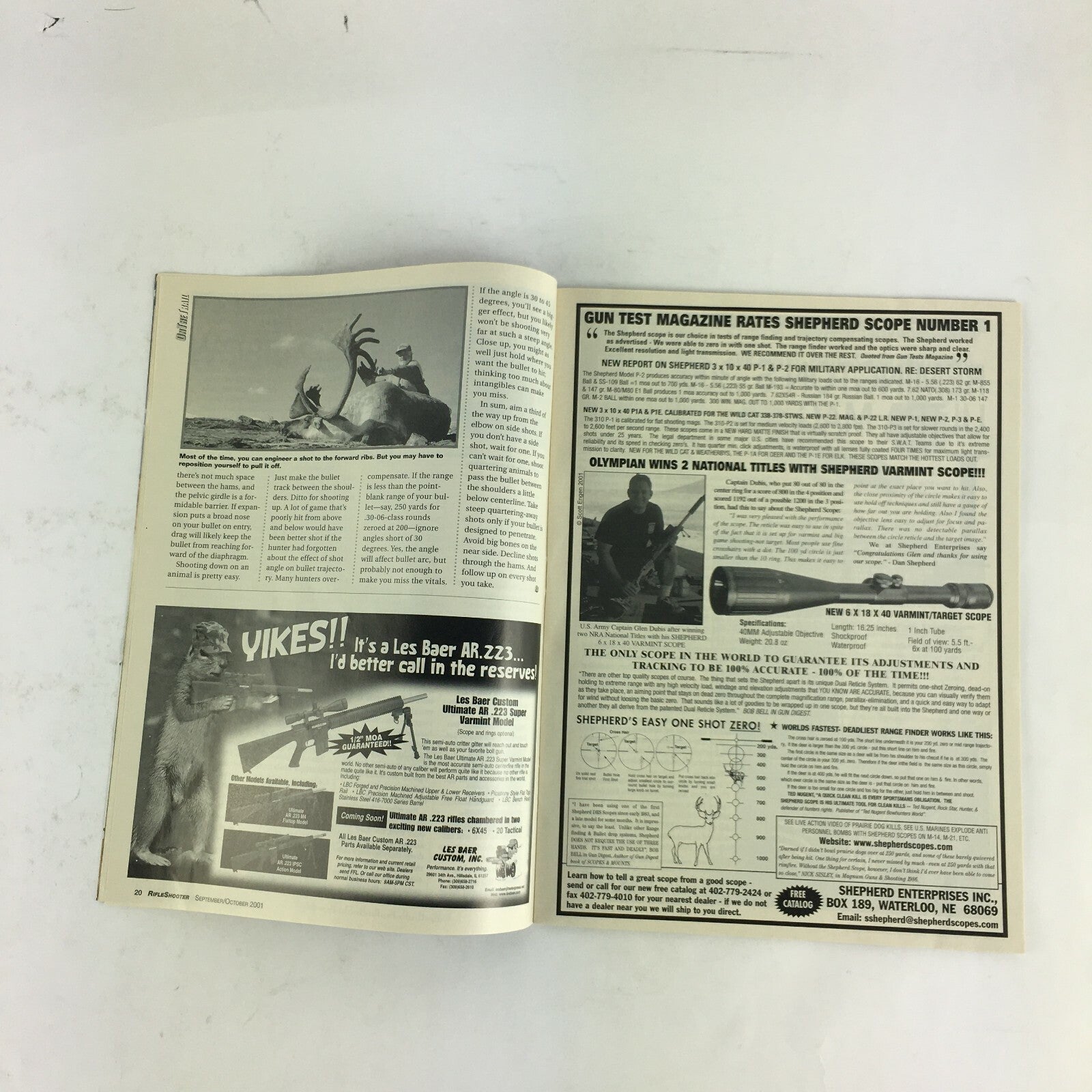 October 2001 Rifle Shooter Magazine Whitetail Hunter Which .375 For You?.300 Mag