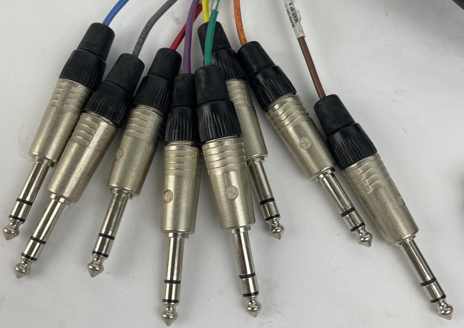 Male 12 Pin AES EBU + 4 x XLR 3 Pin Female to 8 x 1/4" Mono Jack Snake Cable