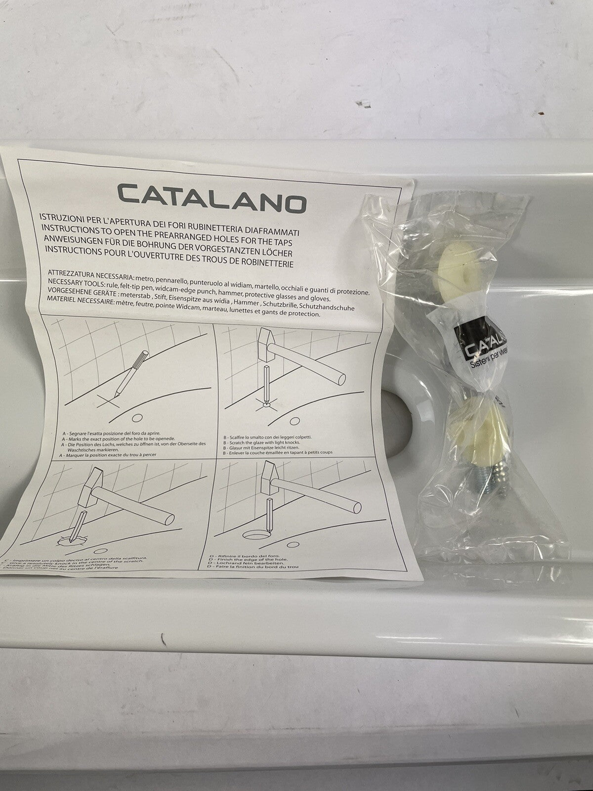 Catalano long rectangular wall mounted ceramic sink 39.5 inch modern bathroom basin white