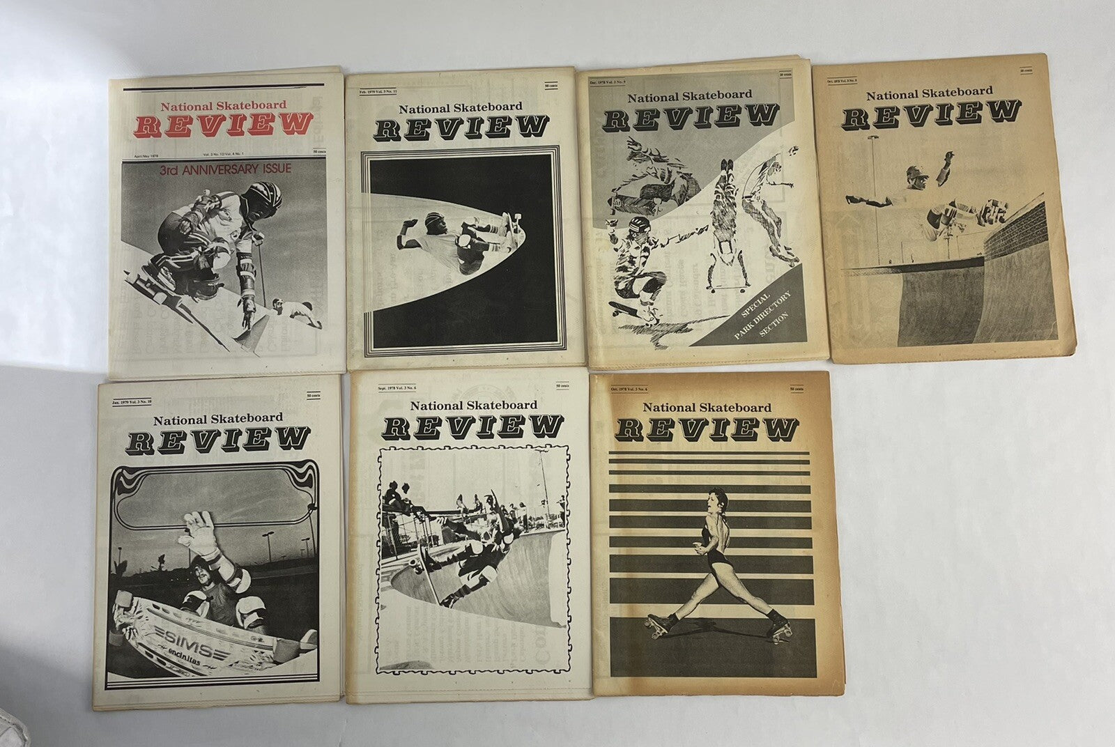 Rare 1978 National Skateboard Review vintage skateboarding magazine lot of 15 original issues.