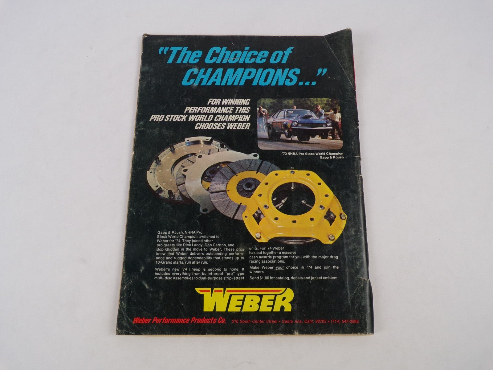 April 1976 Hot Rod Magazine The Choice Of Champions Weber For Winning Performanc