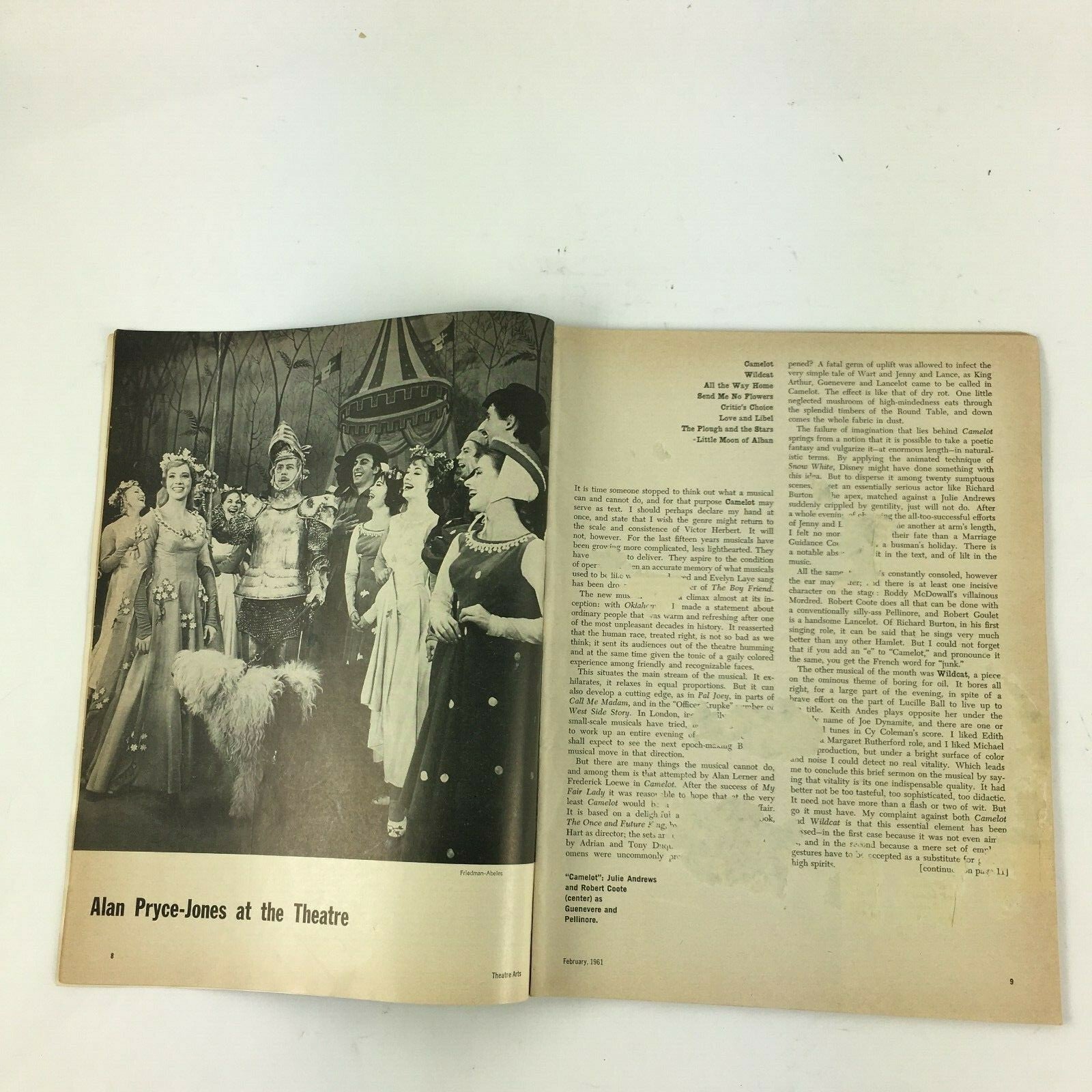 February 1961 Theatre Arts Magazine Laurence Olivier Five Finger Exercise