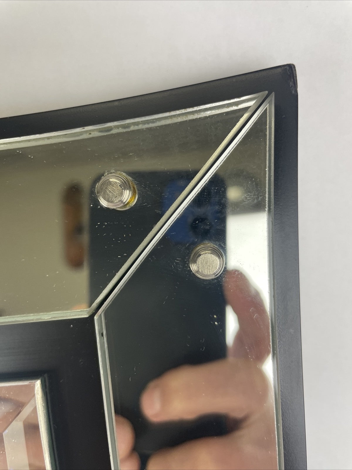 OEM NOS Kallista Glamour Bathroom Mirror 1880418 Black Lacquer Frame 32" x 24"