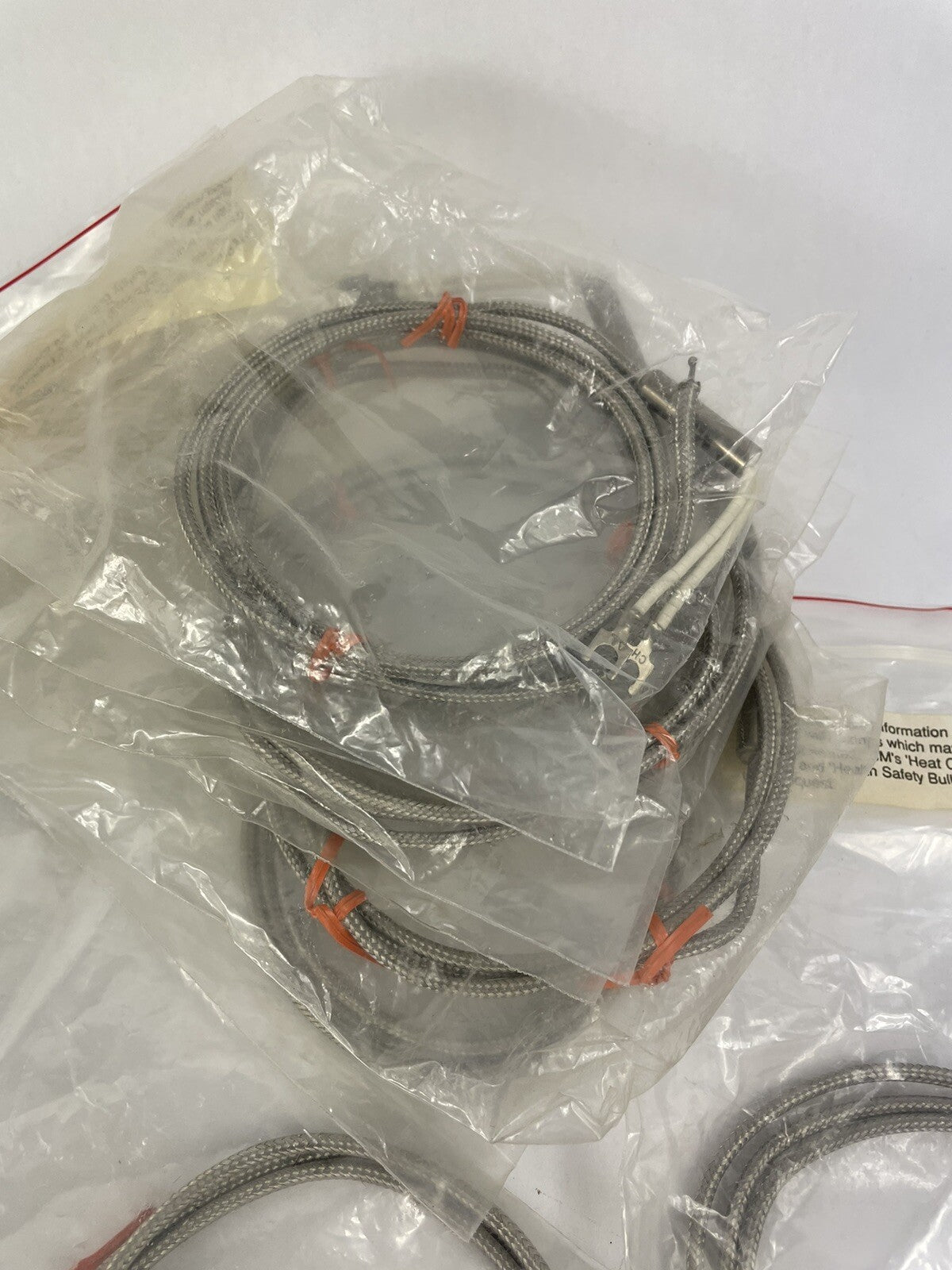 Lot of 8: Omega Over braided Ceramic Fiber Insulated Thermocouples