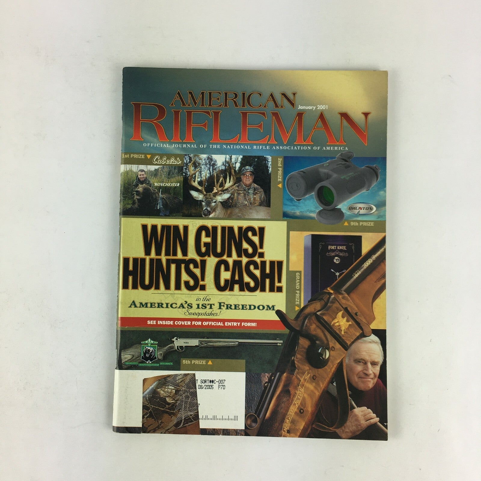 January 2001 American Rifleman Magazine Win Guns! Hunts! Cash!