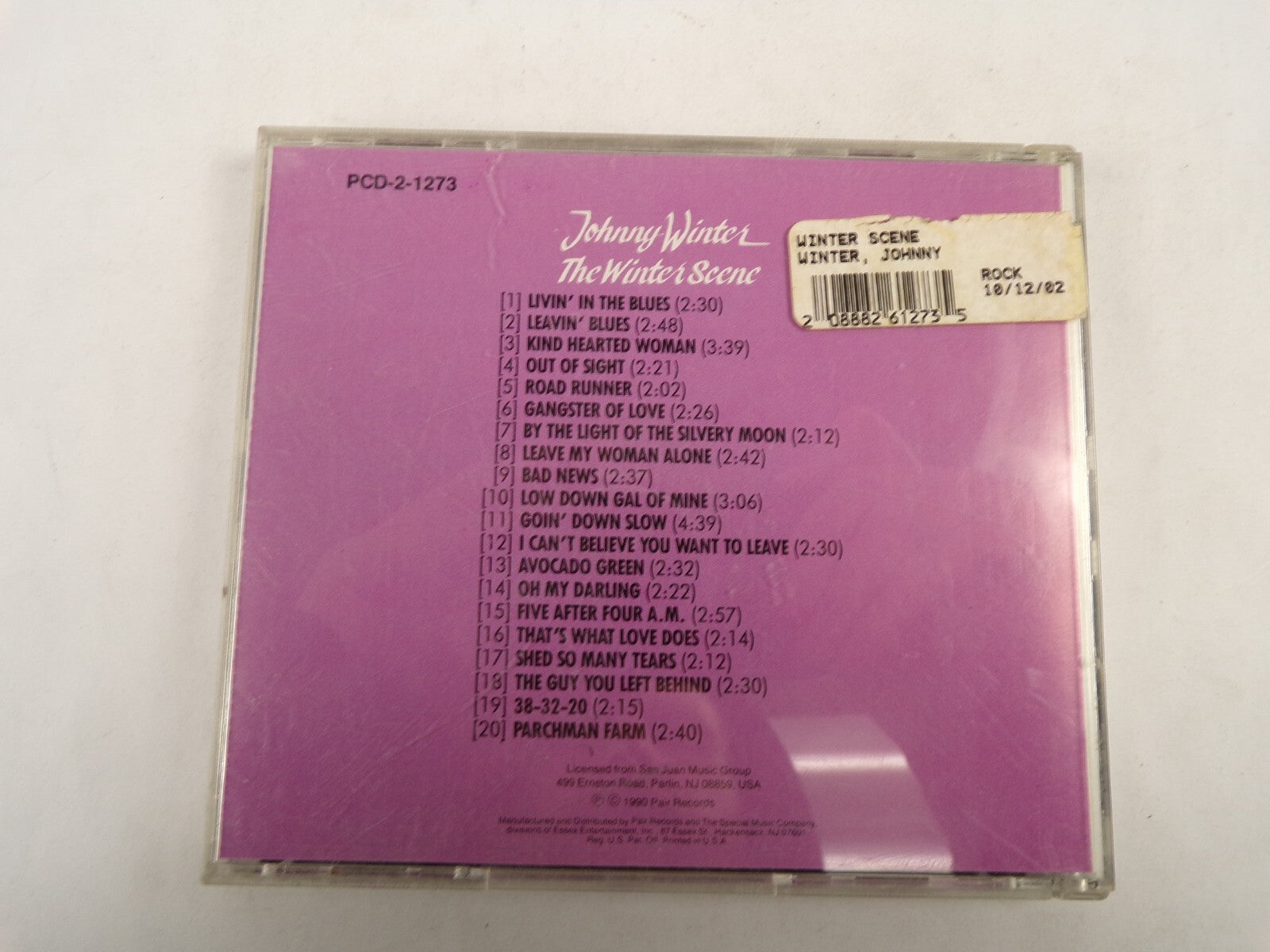 Johnny Winter The Winter Scene Out Of Sight Bad News 38-32-20 CD#53