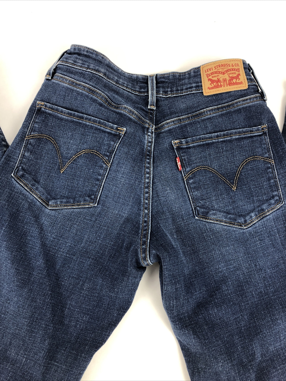 Levis Signature Modern Slim Denim Jeans Womens 6 Blue Stretch Mid Rise Skinny