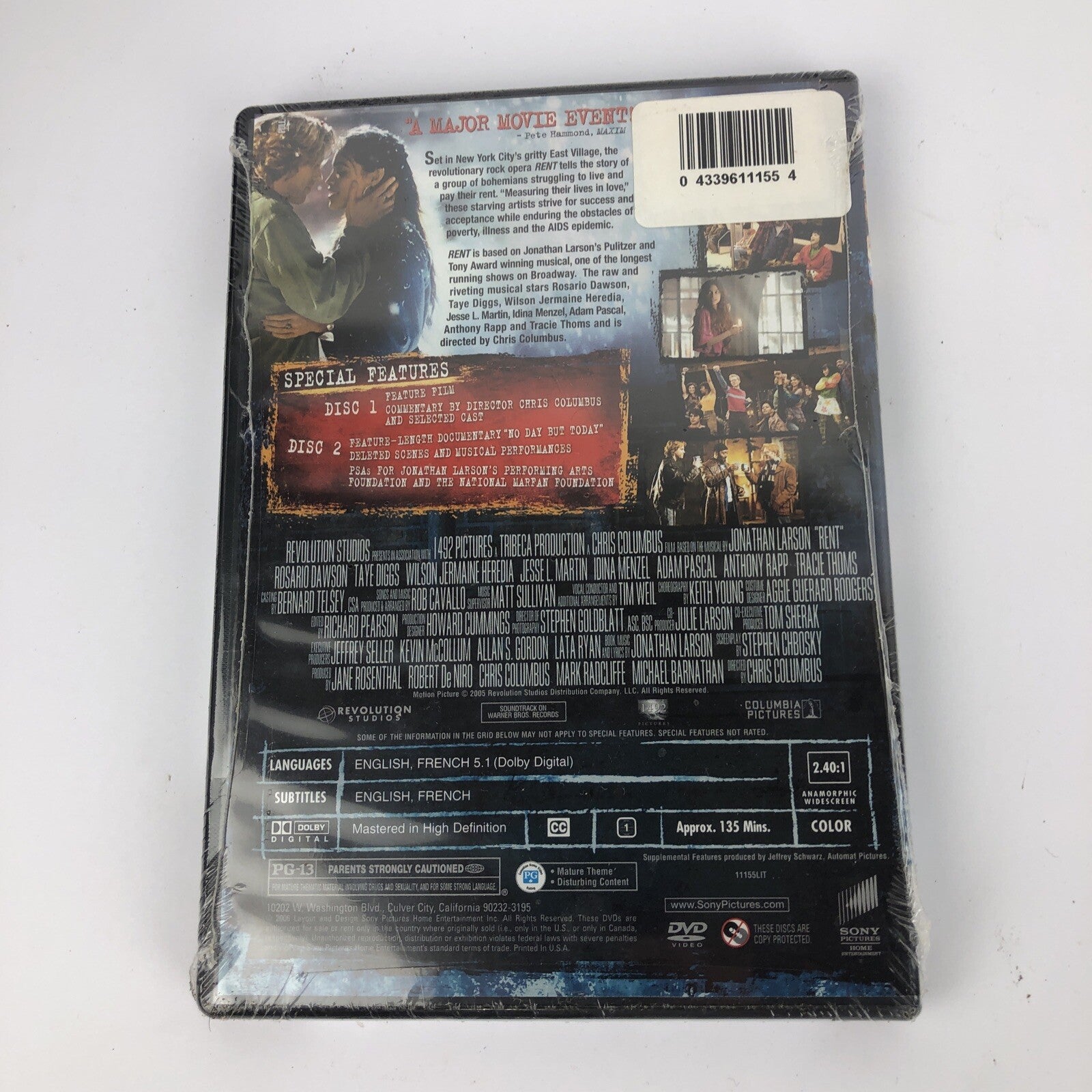 Rent (DVD, 2005) Brand New Factory Sealed
