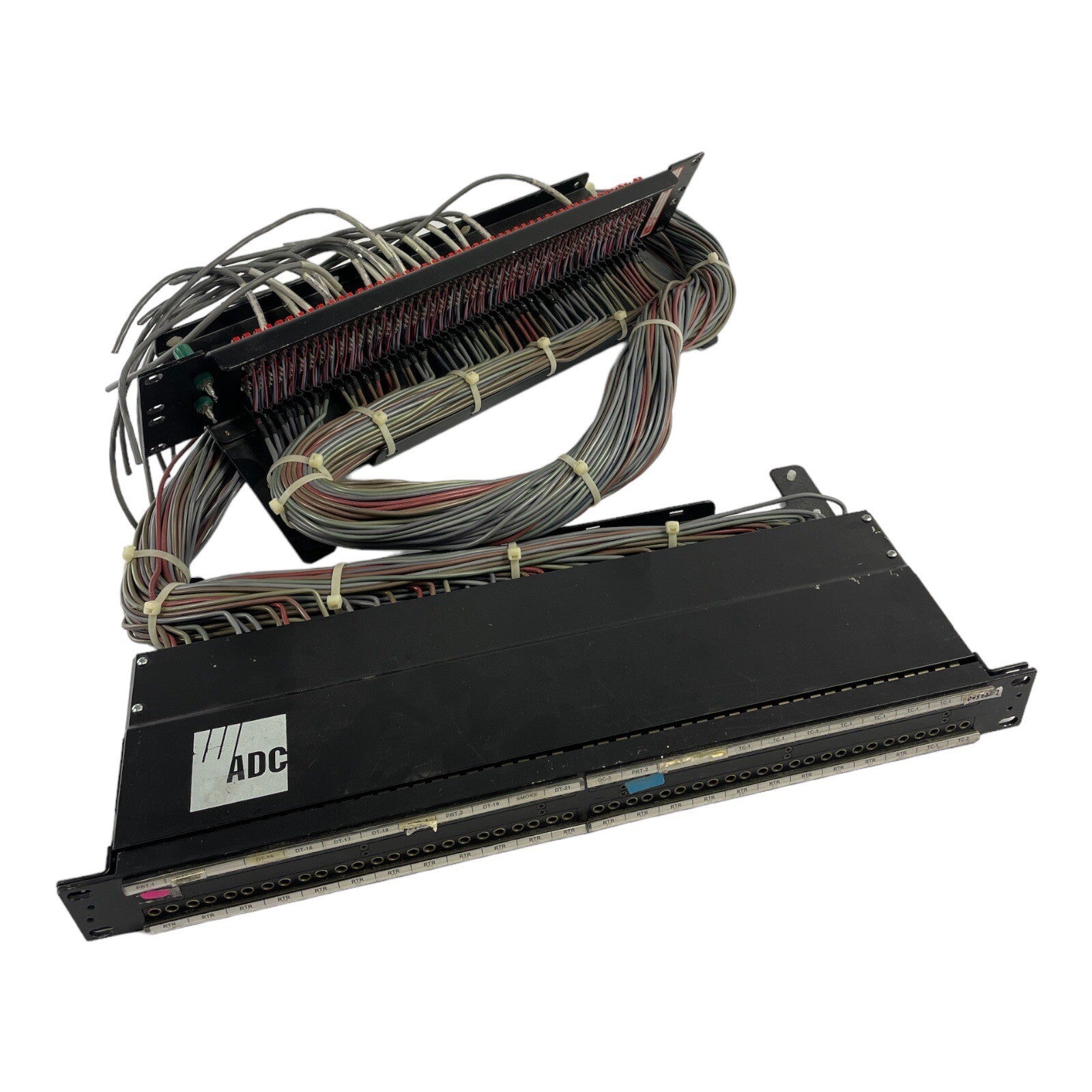 Bantam TT ADC 96 patchbay connected to ADC UP-96NMKII PPC RACKMOUNT PATCHBAY 2