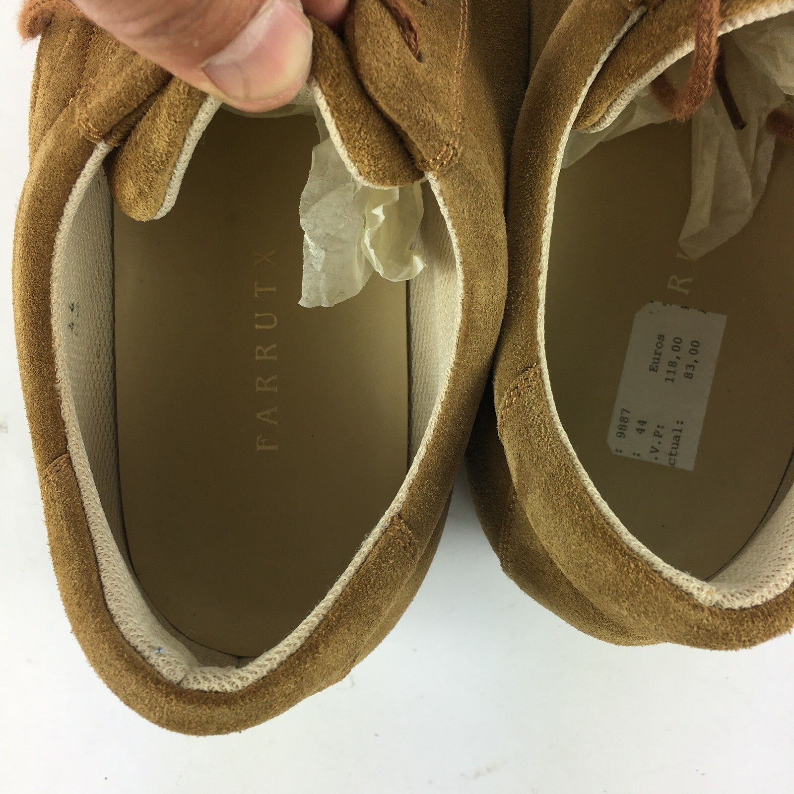 Genuine Farrutx Stylish Sneakers Style Brown Shoes for Men Size 44