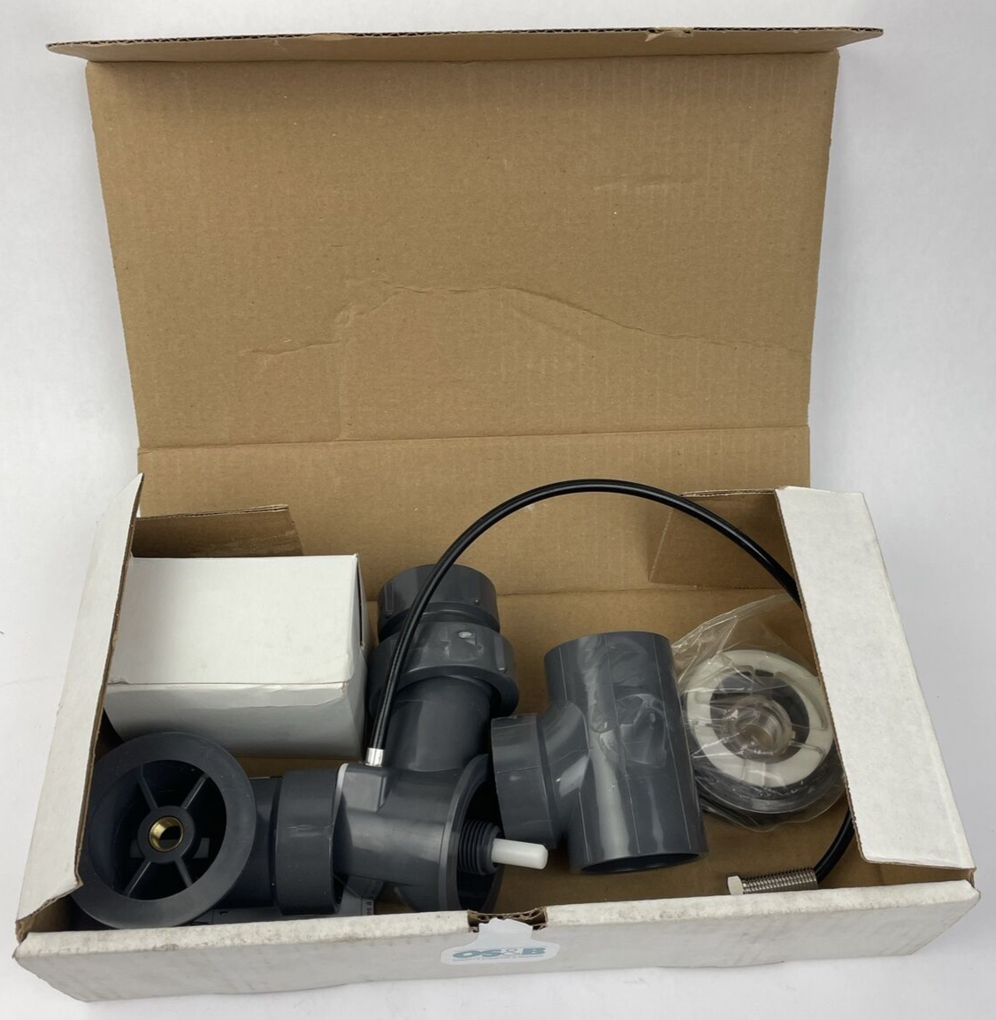 OS&B 5342CK-W PVC OFFSET WASTE & OVERFLOW CABLE-DRIVE KIT GRAY EURO STYLE BATH