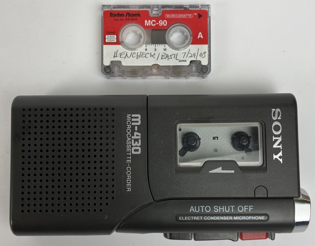 Sony M-430 Microcassette Handheld Tape Voice Recorder - Parts Or Repair