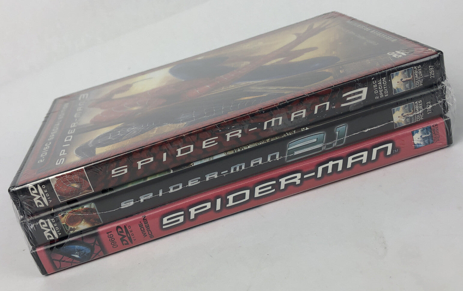 Spider-Man, Spider-Man 2.1, Spider-Man 3 - 3 x DVD Lot * MINT CONDITION FreeShip