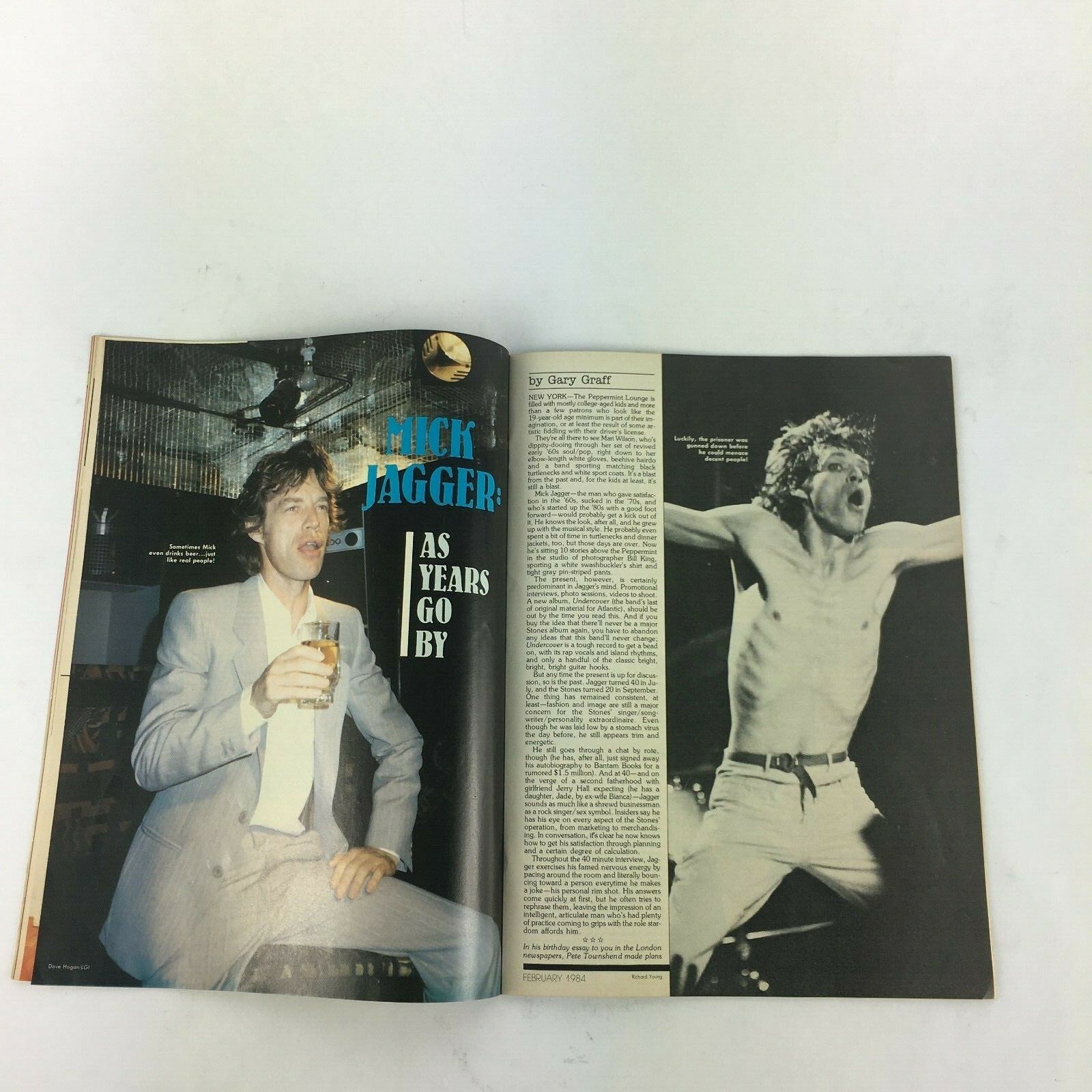 February 1984 Creem Music Magazine Mick Jagger Eurythmics Motley Crue Alan Vega