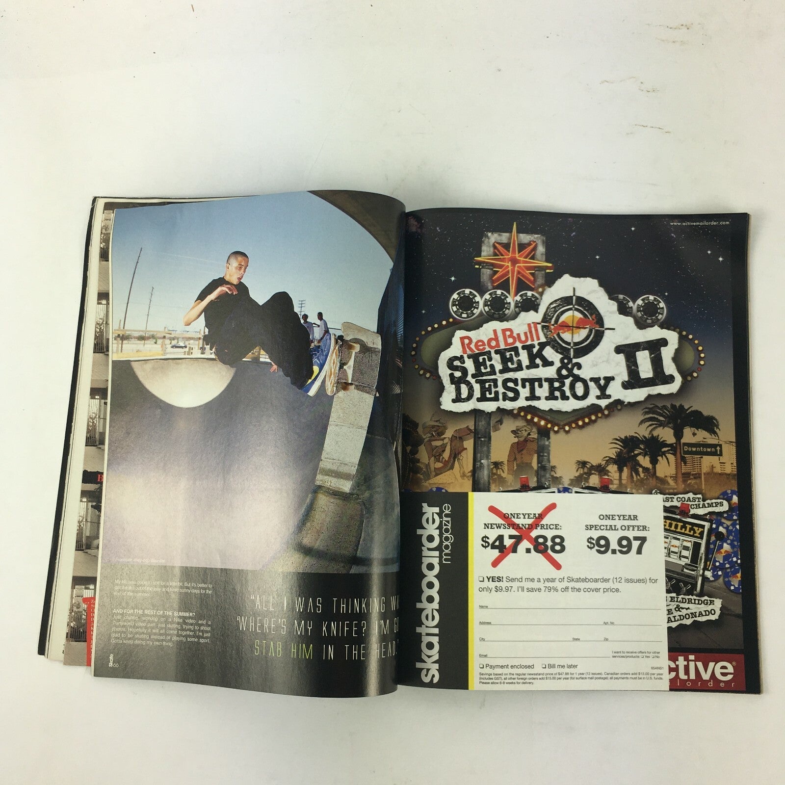 Skateboarder Magazine November 2005 Vol. 15 featuring Wildwest Showdown, Chris Miller, and Clint Peterson.