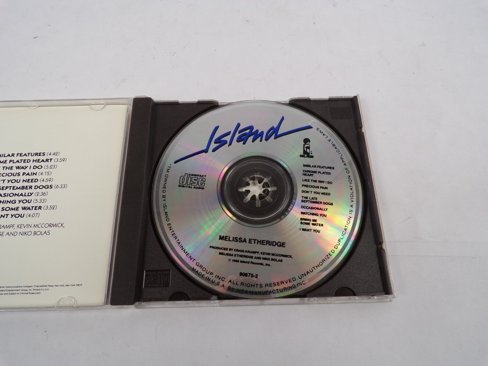 Melissa Etheridge Similar Features Chrome Plated Heart Like The Way I Do CD#30