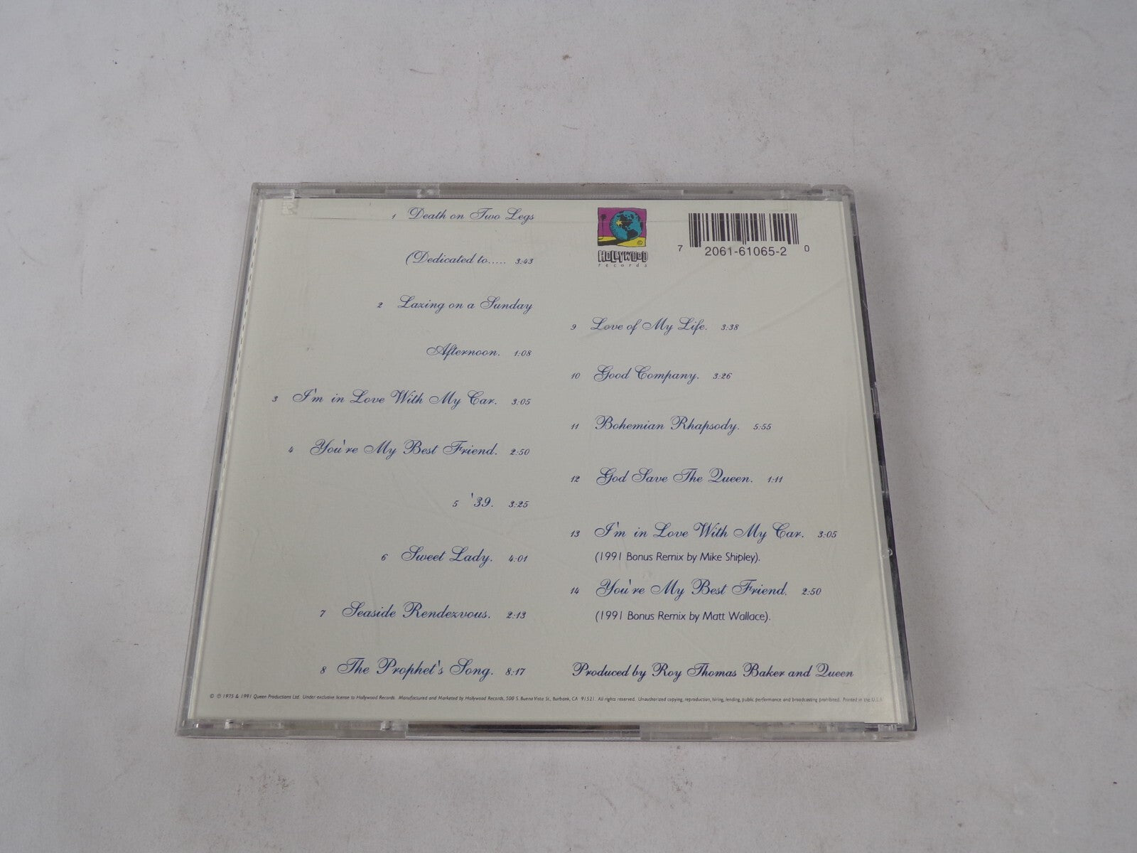 Queen A Night At The Opera Death On Two Legs Laxing On A Sunday Afternoon CD#62