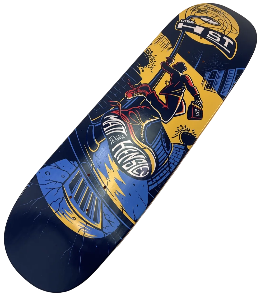 H-Street Matt Hensley signed Vista Pole Swinger skateboard deck 32 x 9 inches
