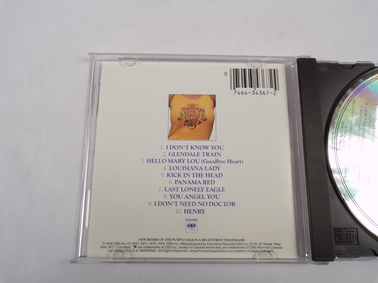 The Best Of New Riders Of The Purple Sage I Dont Know You Glendale Train CD#55