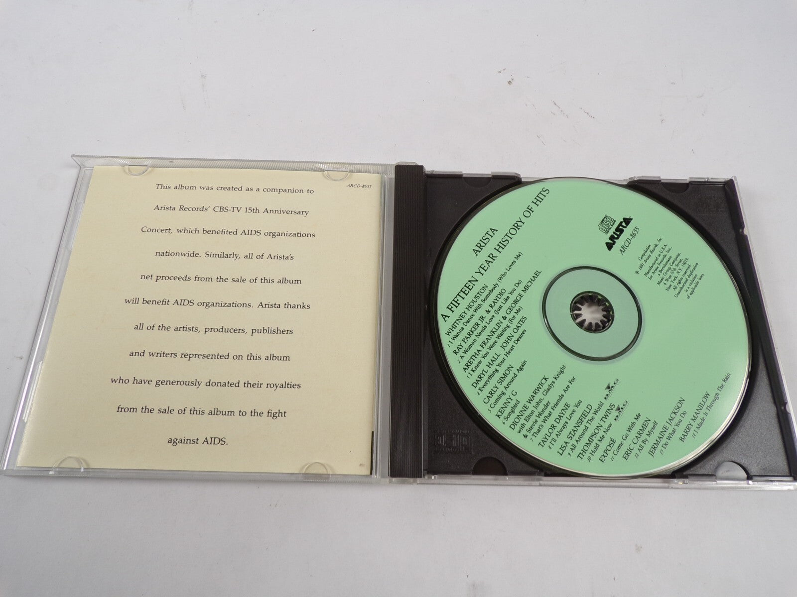 Arista A 15 Year History Of Hits Whitney Houston Ray Parker Jr Raydio CD#48