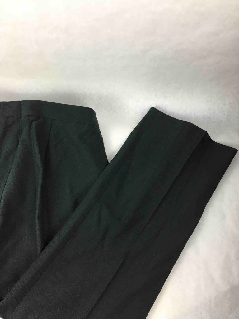 Etro Milano Mens Dress Pants Black Flat Front Cotton Blend Trouser Italy Made 44