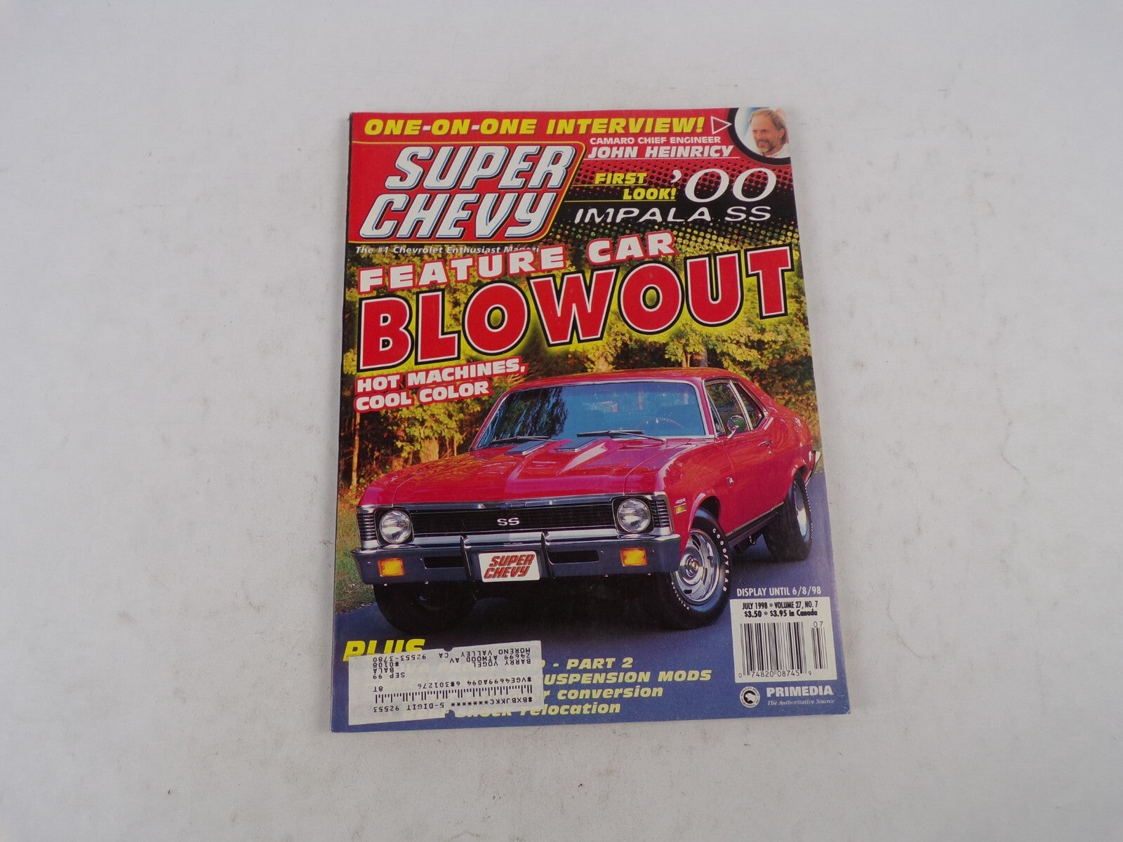 July 1998 Super Chevy Feature Car Blowout Hot Machines, Cool Color One-On-One