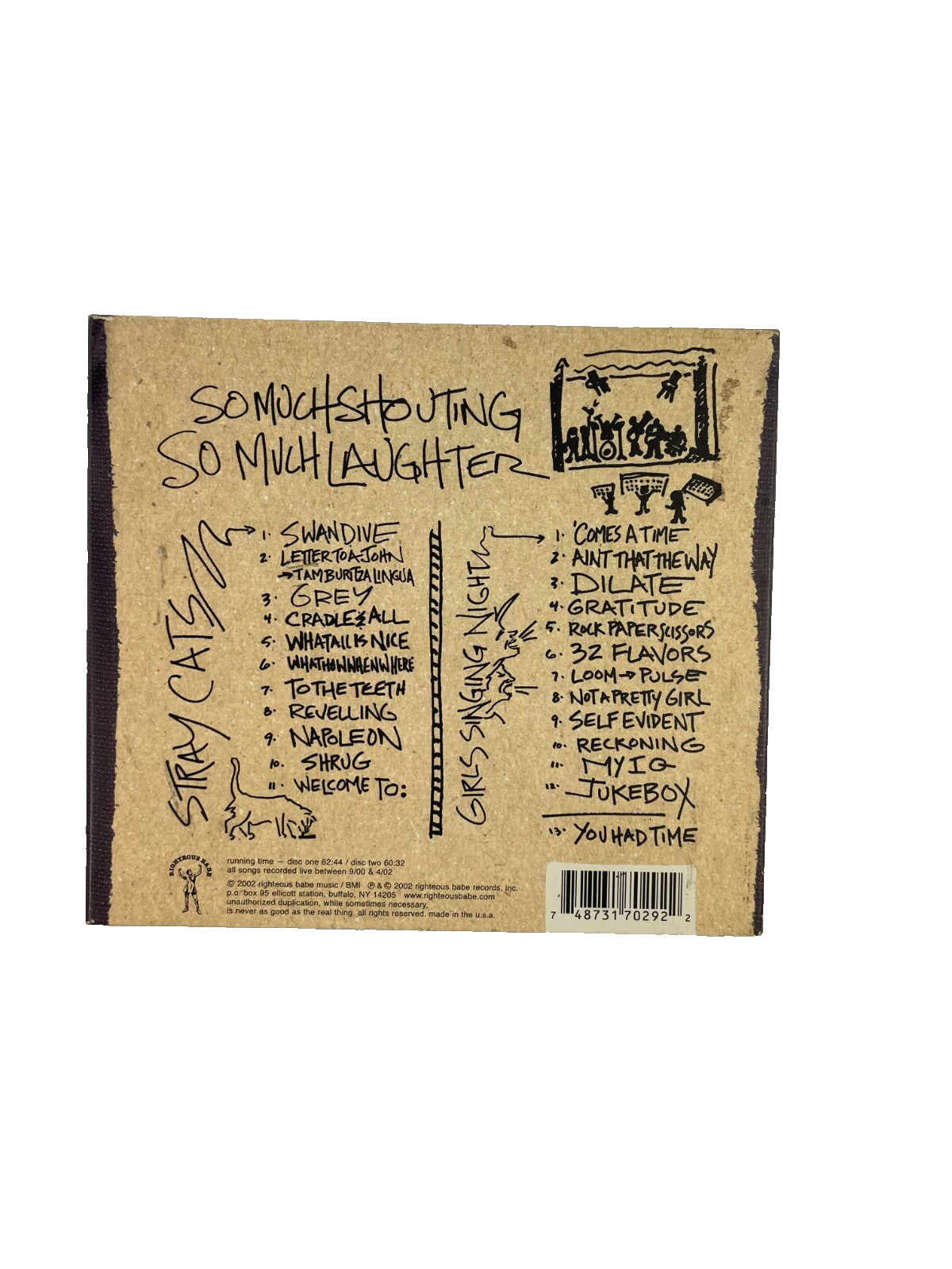 Ani DiFranco – So Much Shouting, So Much Laughter Cradle And All Shrug CD#33